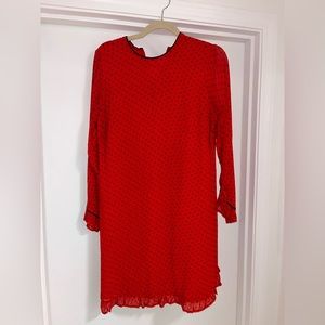 Ganni mini polka dot dress